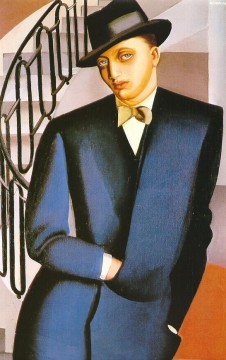  Tamara Lienzo - el marqués d afflitto en una escalera 1926 contemporánea Tamara de Lempicka
